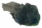 Blue-Green Fluorite on Sparkling Quartz - China #137643-2